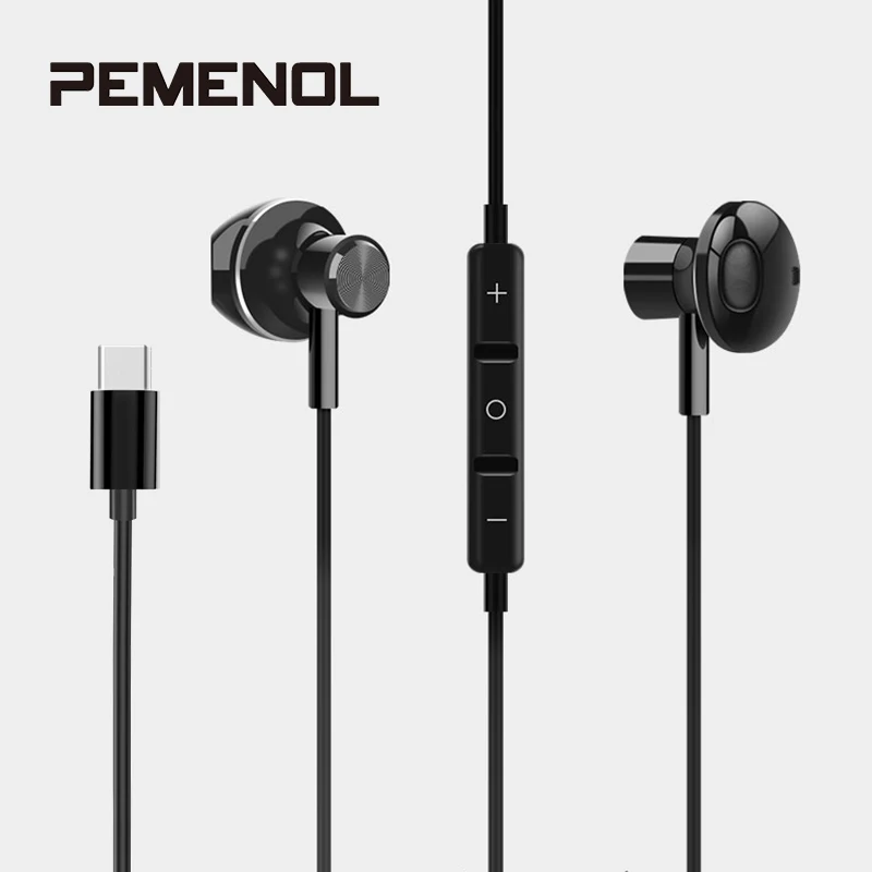 

Original Earphones USB Type C In-Ear With Mic Earbuds USB 3.5MM Headset For Xiaomi Mi6/8 Samsung S10 S9 Huawei P20 Earphones New