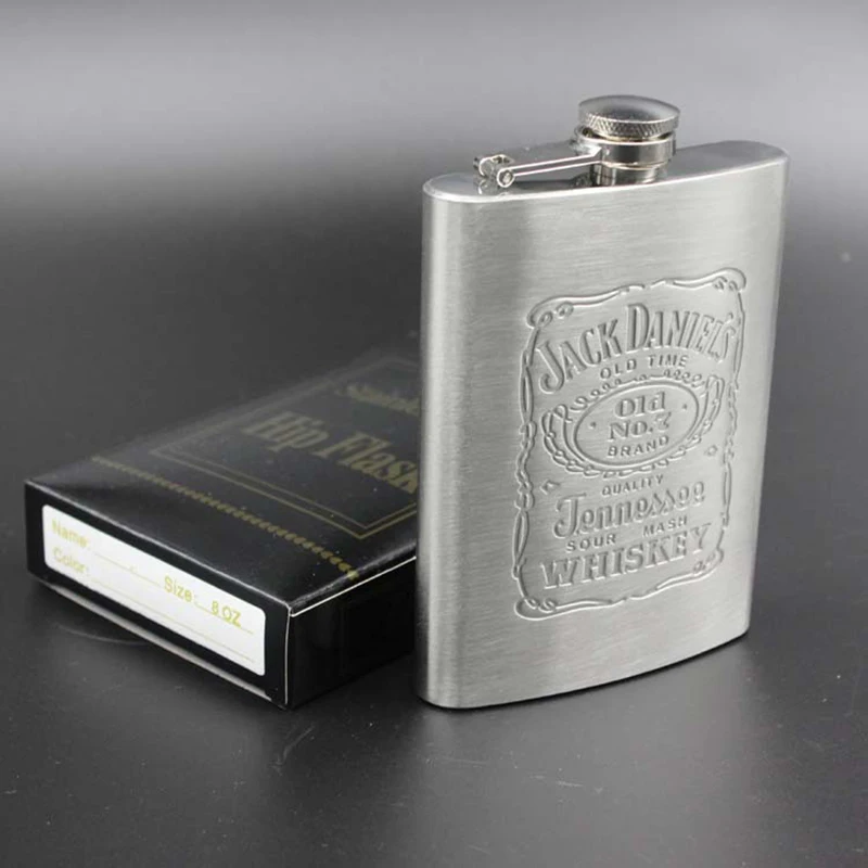 

YiHAO Portable 7oz Stainless Steel hip flask with Box as Gift Whiskey Honest Flask Bottle Mug Wisky Hip Flasks
