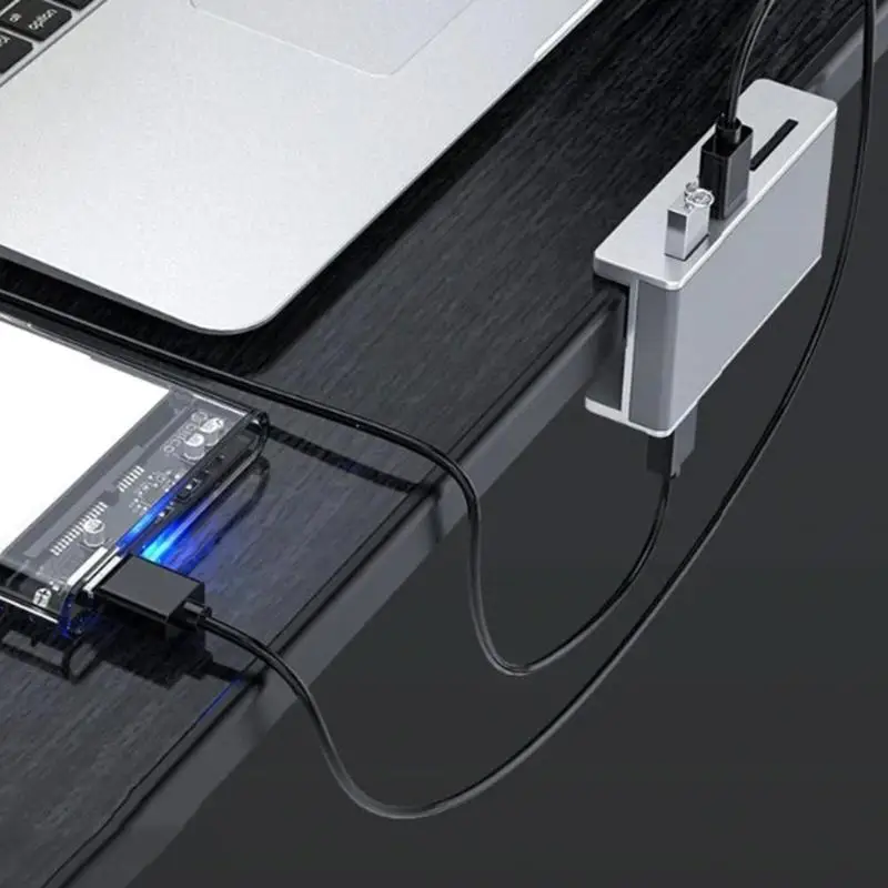 ORICO USB 3,0 концентратор зажим дизайн с кардридером алюминиевый сплав Зажим-тип 3 порта Высокоскоростной разветвитель концентратор для настольного ноутбука