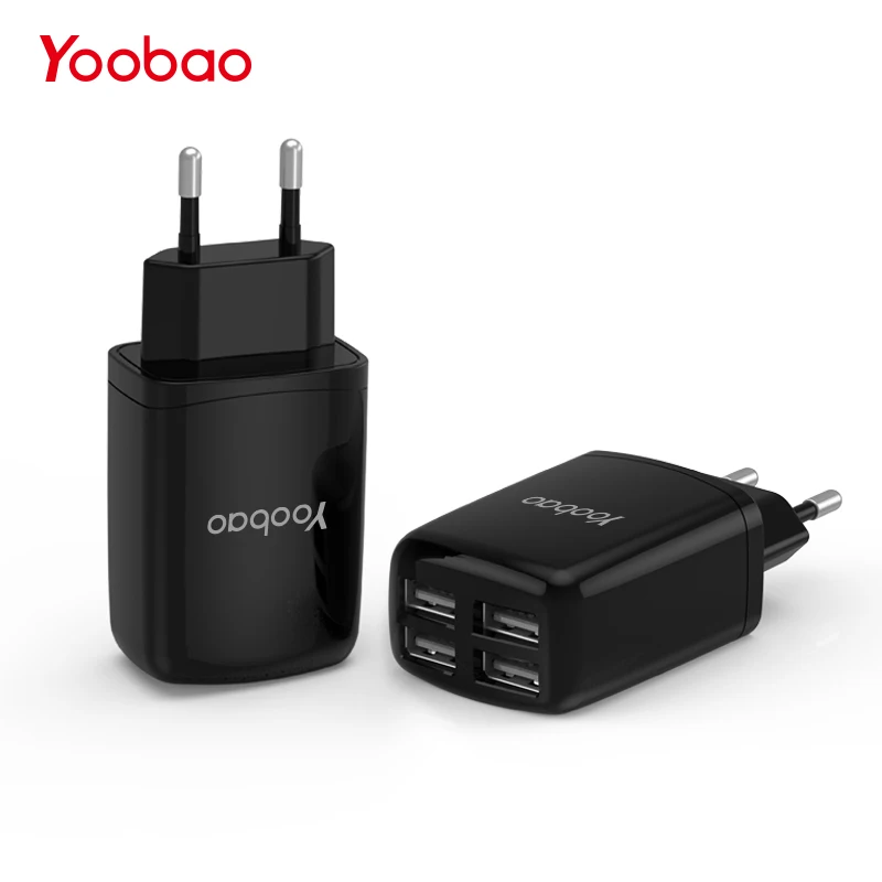 Yoobao зарядное устройство для мобильного телефона USB 4 переходник вилки евро 2.1A