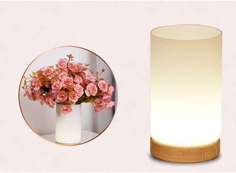 Arranjo de Flor Loja de Candeeiros de Mesa para Quarto de Hotel Luz da Noite Luz de Vidro Moderno Novidade Quentes Cabeceira Restaurante Usb 8 Cheap Luzes noturnas