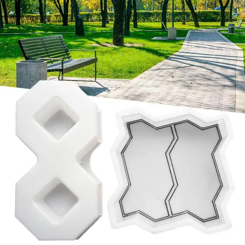 

Concrete Pavement Mold DIY Path Maker Paving Cement Brick Stone Road Mould Garden Stepping Driveway Stone Path Mold