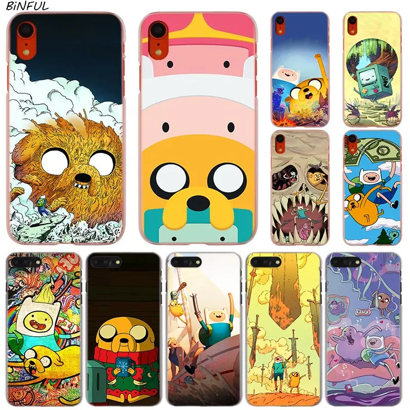 

adventure time Hot Fashion Transparent Hard Phone Cover Case for iPhone X XS Max XR 8 7 6 6s Plus 5 SE 5C 4 4S
