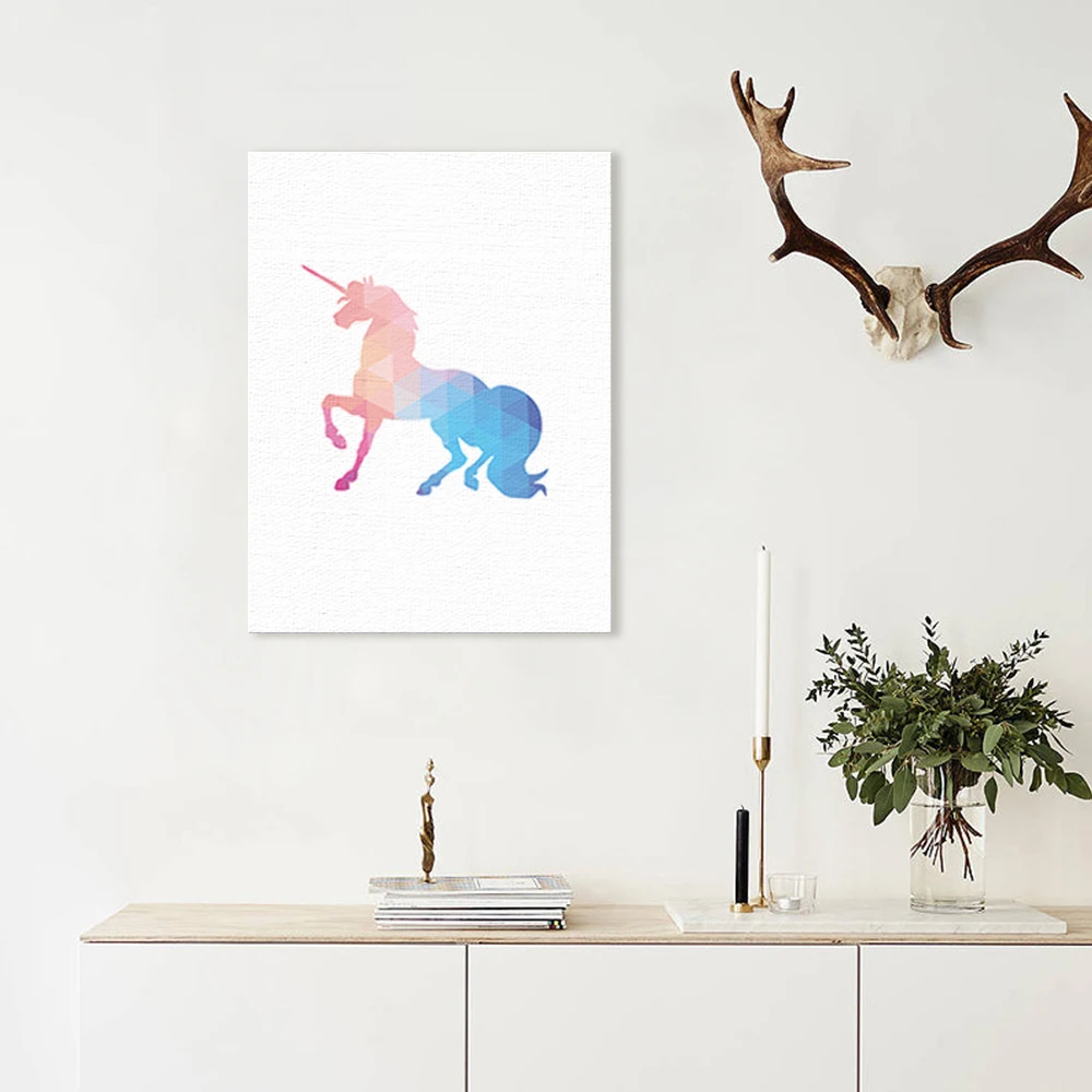Hot Nordic Cute Animals Unicorn Canvas Painting Modern Wall Art Poster Print Picture For Kid Bedroom Living Room Home Decor | Дом и сад