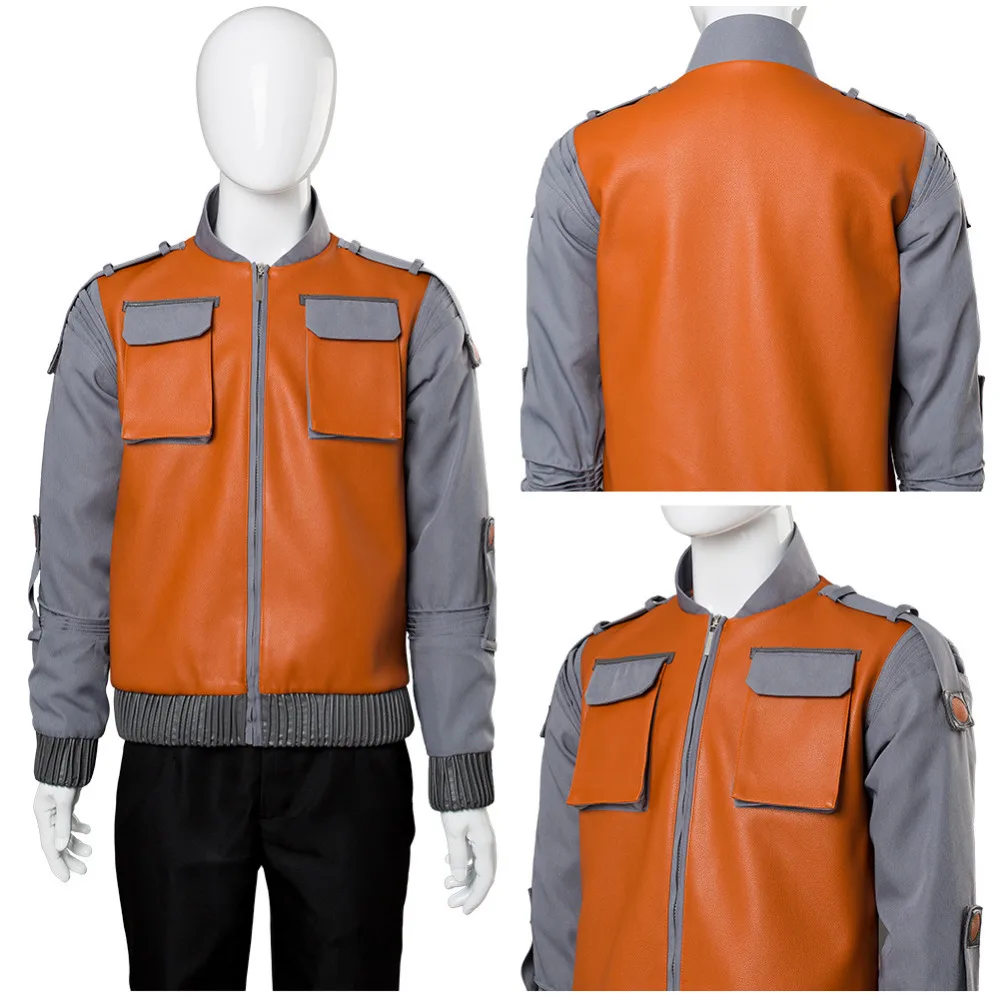 

Back To Future Marty McFly Jr Jacket Cosplay Costume Adult Men Coat Custom Made