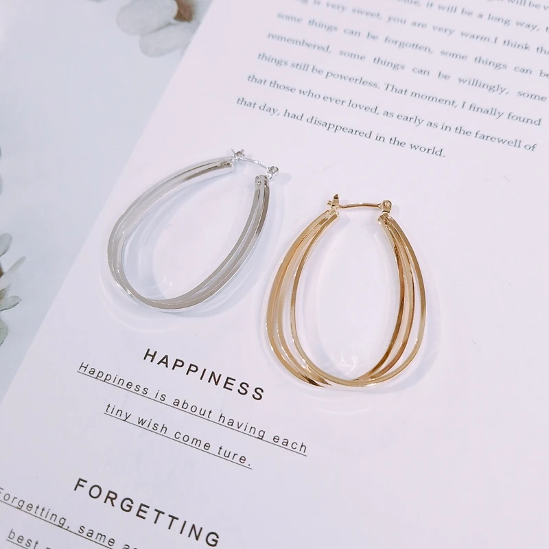 

Diy Ear Pin Temperament 18K Gold Plated Irregular Geometric Earrings Simple Earrings Personalized Earrings Accessories