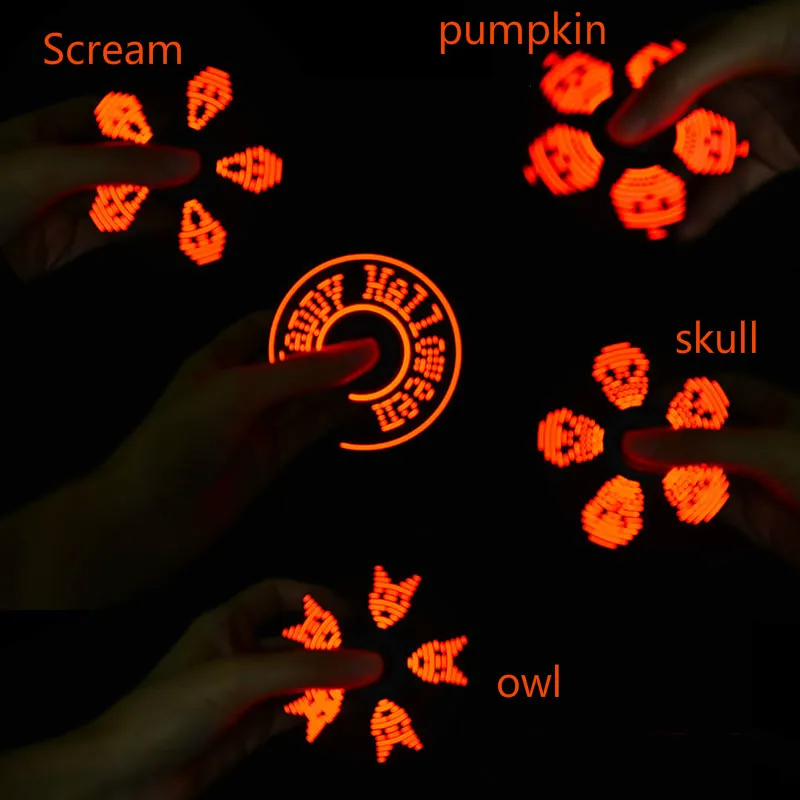 

Halloween Luminous Flying Fidget Spinner Hand Flying Spinning Top Autism Anxiety Stress Release Toy Hobbies for Adults