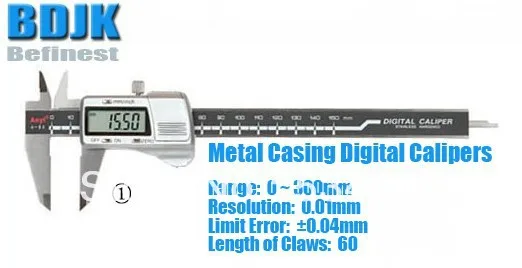 

0~300mm Metal Casing Digital Caliper / Caliper / Measuring Tool / Instrument with 0.04mm Limit Error