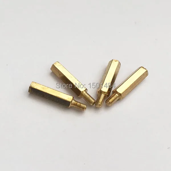 10pcs M3*18mm +6mm Brass Hex Standoff Pillar Single-head screw M3 Pillars NEW