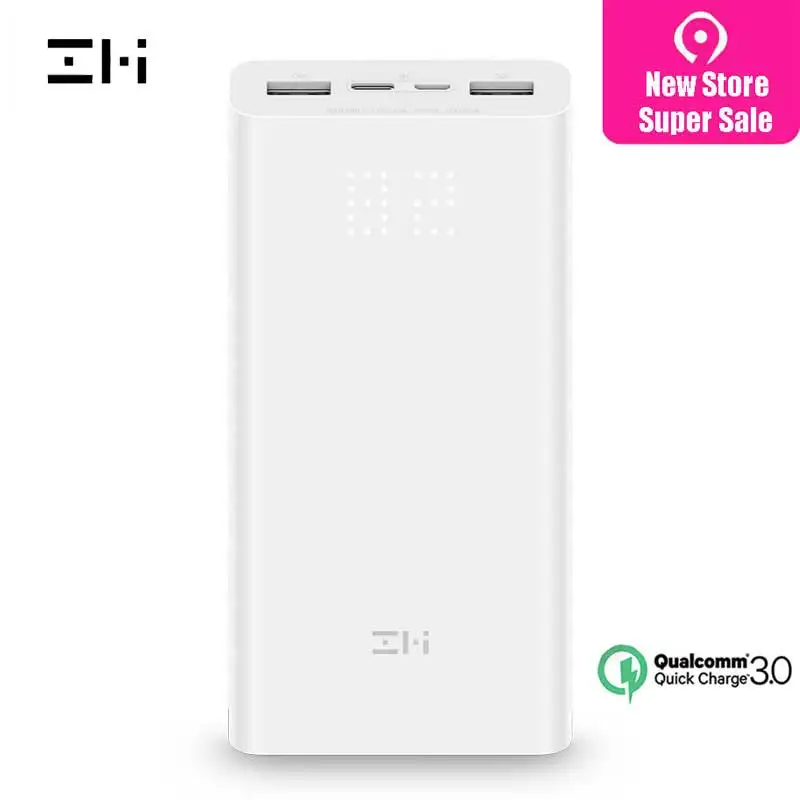 Продажа ZMI power Bank 20000 мач быстрая зарядка 3,0 внешний аккумулятор зарядное устройство для мобильного телефона QB821 QB822