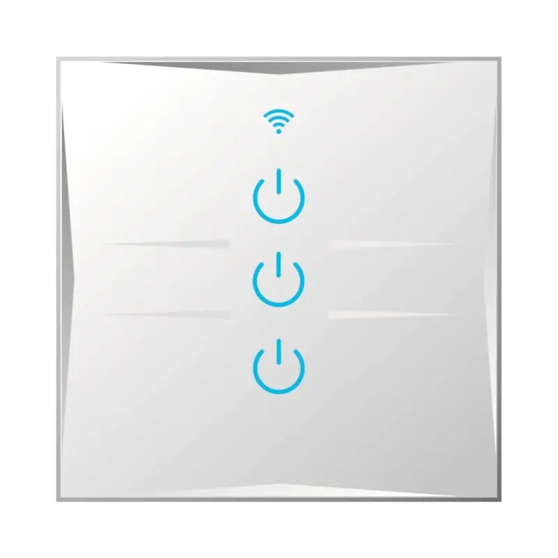 

3 CH Wireless Light Wall Switch EU/UK Plug Touch Panel APP Remote Control Supported Timing Schedules Scene Remote Control DS25