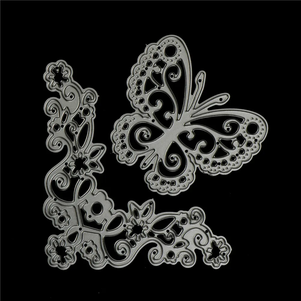 

2pcs/set Butterfly in flower Metal Cutting Dies for Scrapbooking Album/Photo Card Decor High Quality