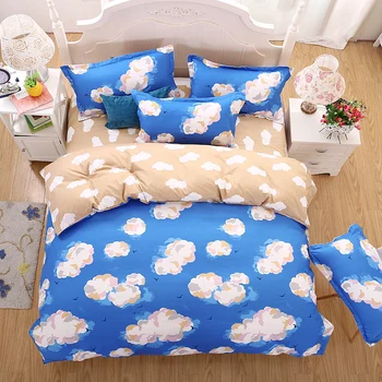 

UNIHOME Luxury ZFull/Queen Duvet cover set 300 thread count fiber reactive prints bedding set YUNZHIDAO