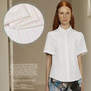 

Color striped silk cotton fabric shirt fabric shirt lining DIY cloth lining