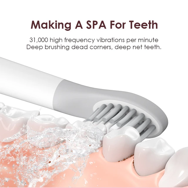 SOOCAS SO WHITE PINJING EX3 Sonic Electric Toothbrush Ultrasonic Automatic Smart Tooth Brush USB Wireless Charge Base Waterproof 5