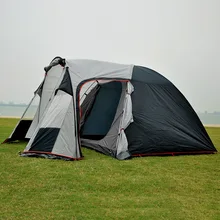 Открытый Кемпинг семейный стиль 3-4 человек палатка двухслойная палатка однокомнатная один зал непромокаемая палатка самовождение тур