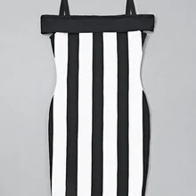 Новые модные пикантные женские черные и белые Полосатое платье с повязкой вечерние Bodycon платья платье+ костюм