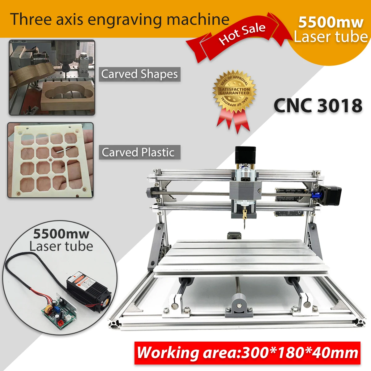 

CNC 3018 5500mw/2500mw Laser mini cnc engraving machine cnc milling machine cnc kit Wood Router