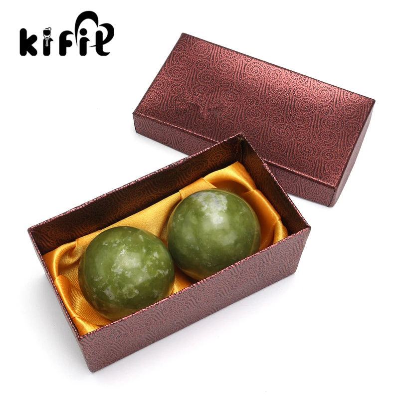 2 шт. китайские шарики из нефрита для релаксации и терапии|stone baoding balls|relaxation toolsjade