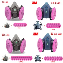 3M 6200 7502 Paint Spray Half face Respirator Gas Mask With 3M 2091 Filter Suit Industry Safety Security Dust Proof Mask 3M 6200 7502 Paint Spray Half face Respirator Gas Mask With 3M 2091 Filter Suit Industry Safety Security Dust Proof Mask