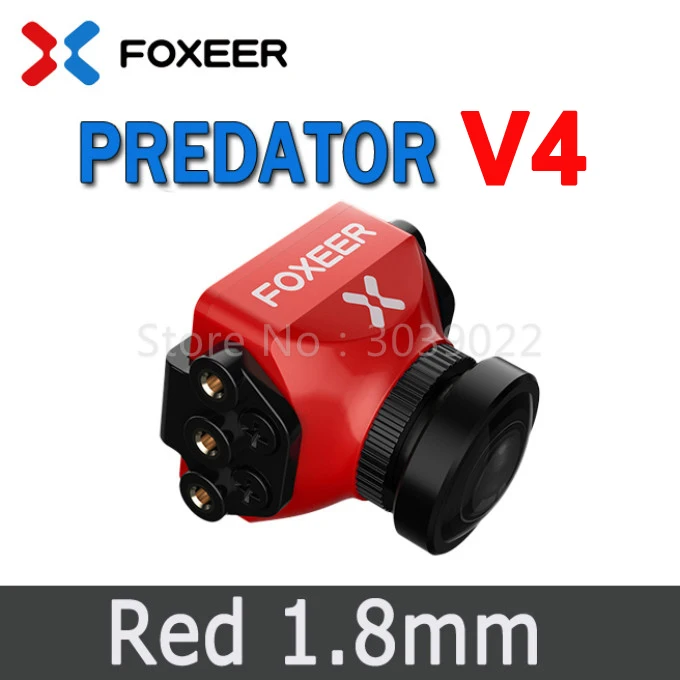 Foxeer Predator V4 FPV камера гоночный Дрон мини-камера 16:9/4:3 PAL/NTSC переключаемый Супер WDR, osd 4 мс задержка Upgarded PredatorV3 - Цвет: Red 1.8mm PAL