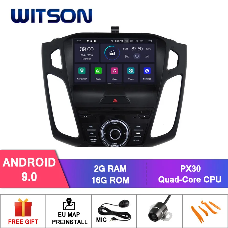 WITSON Android 9,0 Восьмиядерный(восемь ядер) PX5 автомобильный dvd-плеер для FORD FOCUS- 4 Гб ram 64 Гб rom Автомобильная gps навигация - Цвет: PX30 16GB ROM