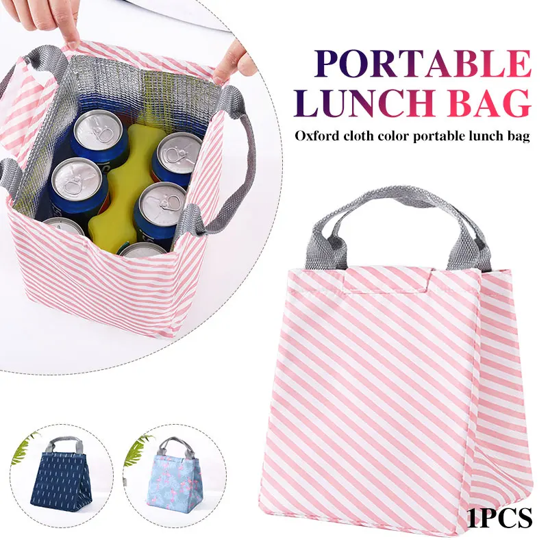 Bento сумка для обедов Tote Фламинго узор пикника хранения столовый мешок практичный