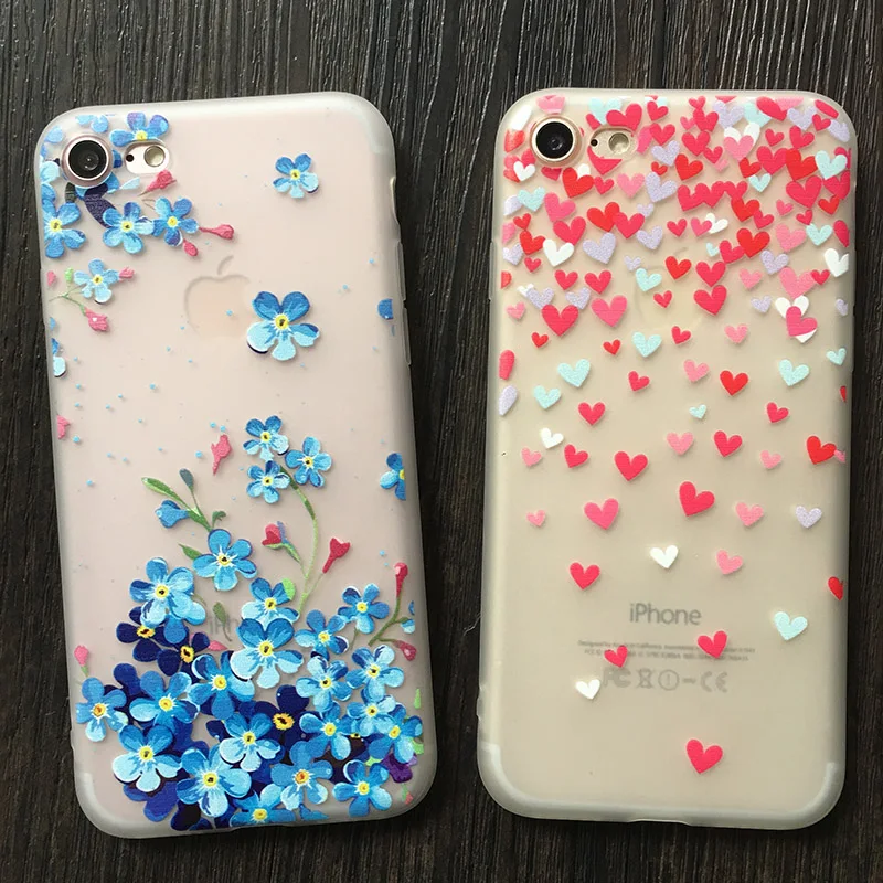 Kerzzil модные 3D роспись цветы Фламинго Cat Чехол для iPhone 6 6S 7 Plus матовая Мягкие TPU