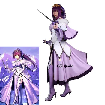 

FGO Fate Grand Order Caster Scathach Dress Uniform Cloak Outfit Anime Cosplay Costumes