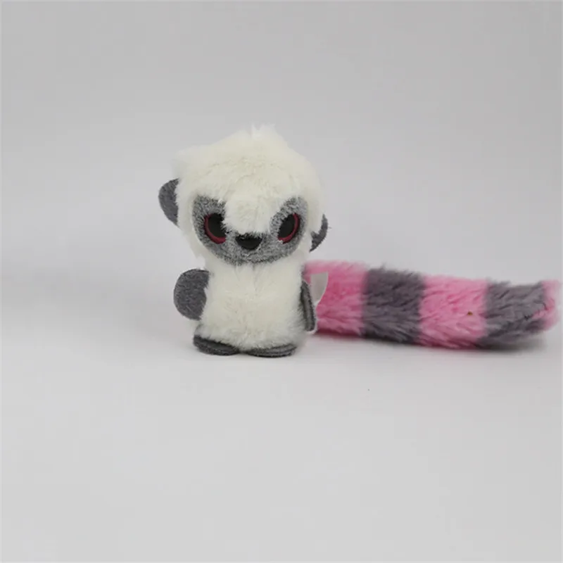 Slow Loris Monkey Plush Keychain Toys Cute Long Tail Monkey Soft Stuffed Animals Dolls Key Bag Pendants 24pcslot 7cm  (3)