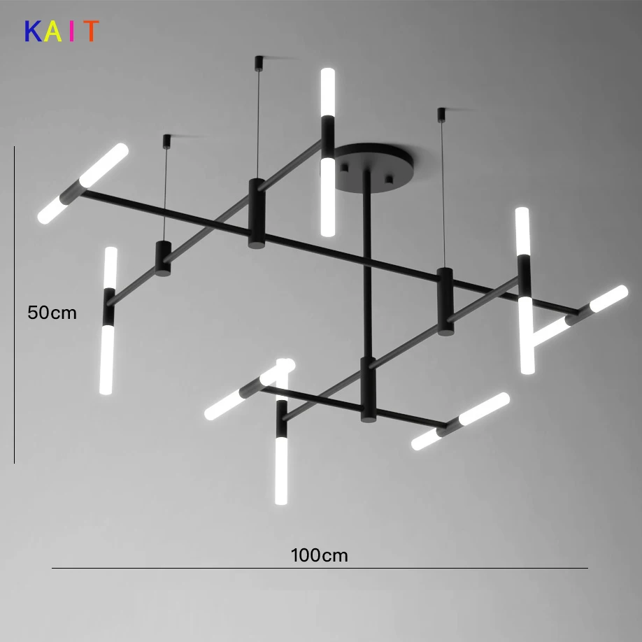 

Modern Designer Black Led Ceiling Art Deco Suspended Chandelier Light Lamp