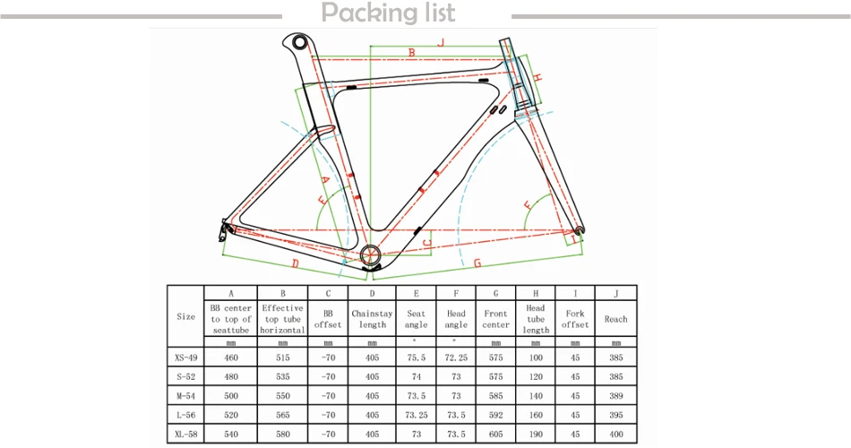 aero carbon fiber frame geometry