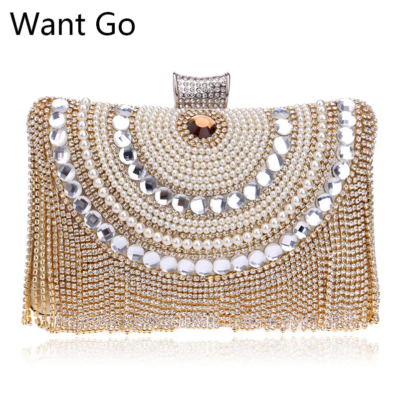 

Want Go Fashion Women Diamond Evening Bag Rhinestones Luxury Lady Mini Party Purse Top Quality Female Clutches Crossbody Bags