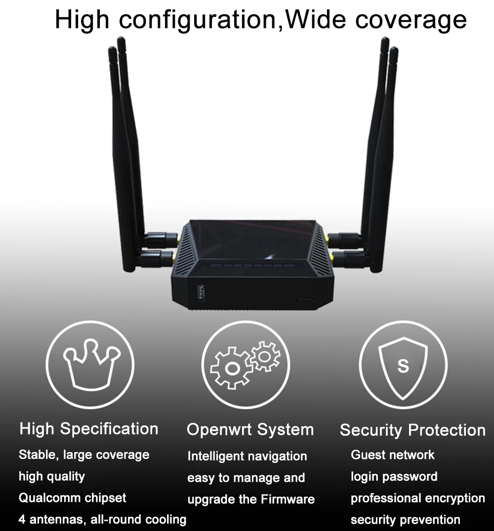 Cioswi 1200 Мбитс Wi-Fi роутер 3g/4G модем sim карта слот OpenWrt 300 Мбит/с Высокая мощность беспроводной маршрутизатор с 4* 5dBi антенна