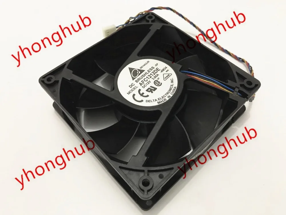 Вентилятор охлаждения сервера Detla Electronics AFC1212DE 4M34 DC 12 В 3 00 а 120x120x38 мм 4 провода|square