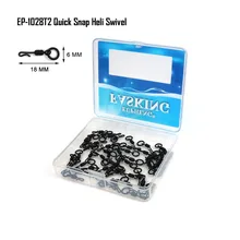 Eupheng 50 шт. матовый черный карп рыбалка быстро оснастки Heli поворотный лидер линии Поворотный#7 15 мм