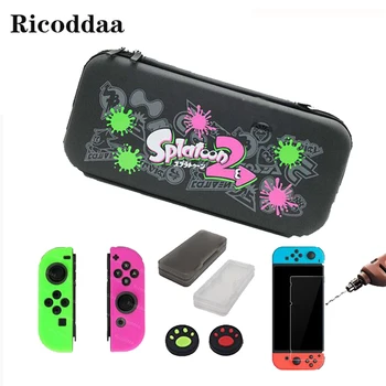 

For Nintend Switch Console Carrying Storage Bag Tempered Glass Screen Protector+Silicone Case For Nintend Switch Game Accessory