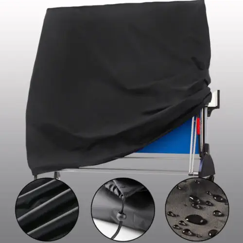 

Black Waterproof Outdoor Garden Ping Pong Table Rain Protection Cover Blanket Wind Dustproof New