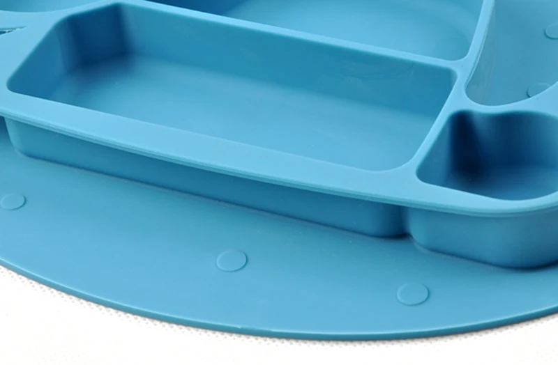 Baby Silicone Training Plate Adsorbable Bottom Design Children Feeding Food Container Infant Tableware Suction Dinnerware BB5114 (6)