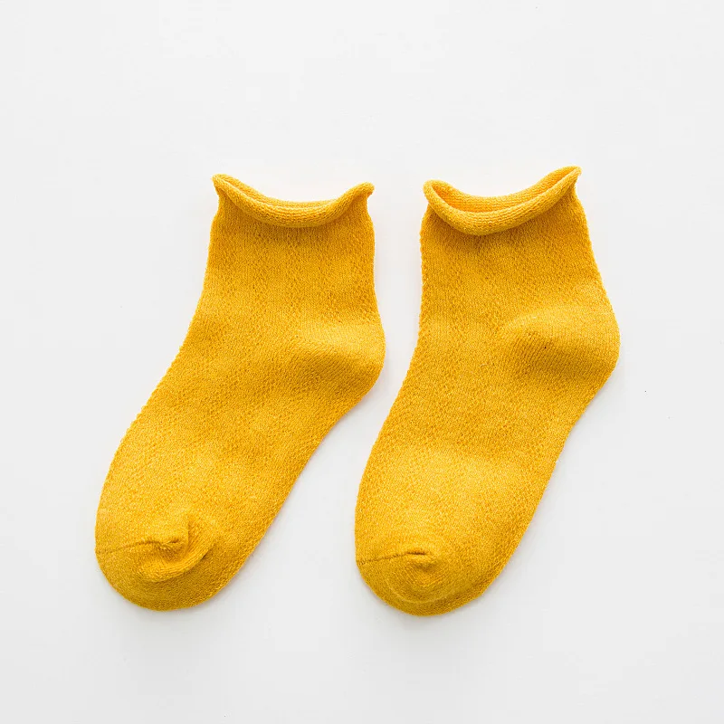 turmeric Детские носки для мальчиков и девочек, носки-Чулочные изделия для детей, Age1-12y, хлопок, Meias, meia, милые носки до щиколотки - Цвет: turmeric