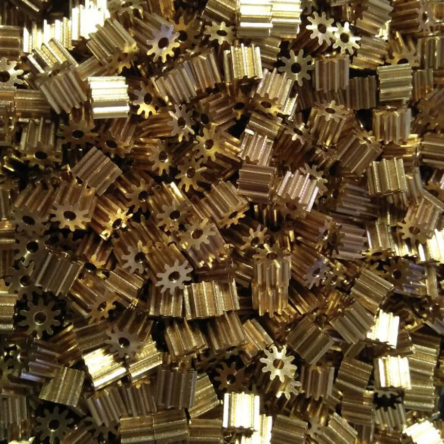 

102A 0.6M Copper Gear Diameter 7.2mm 10 Teeth Mechanical Parts Hole 1.98mm Brass Pinion Small Module Gears