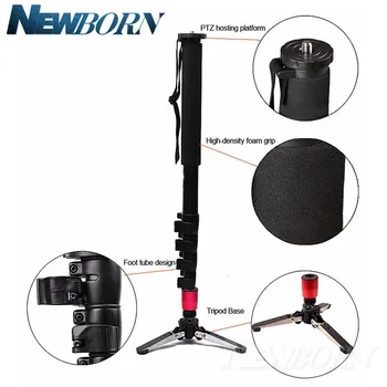 

Button type Alumninum Alloy Camera DSLR Unipod Monopod Flip Lock with 3 Legs Base Tripod For Canon Nikon Sony Pentax DSLR DV