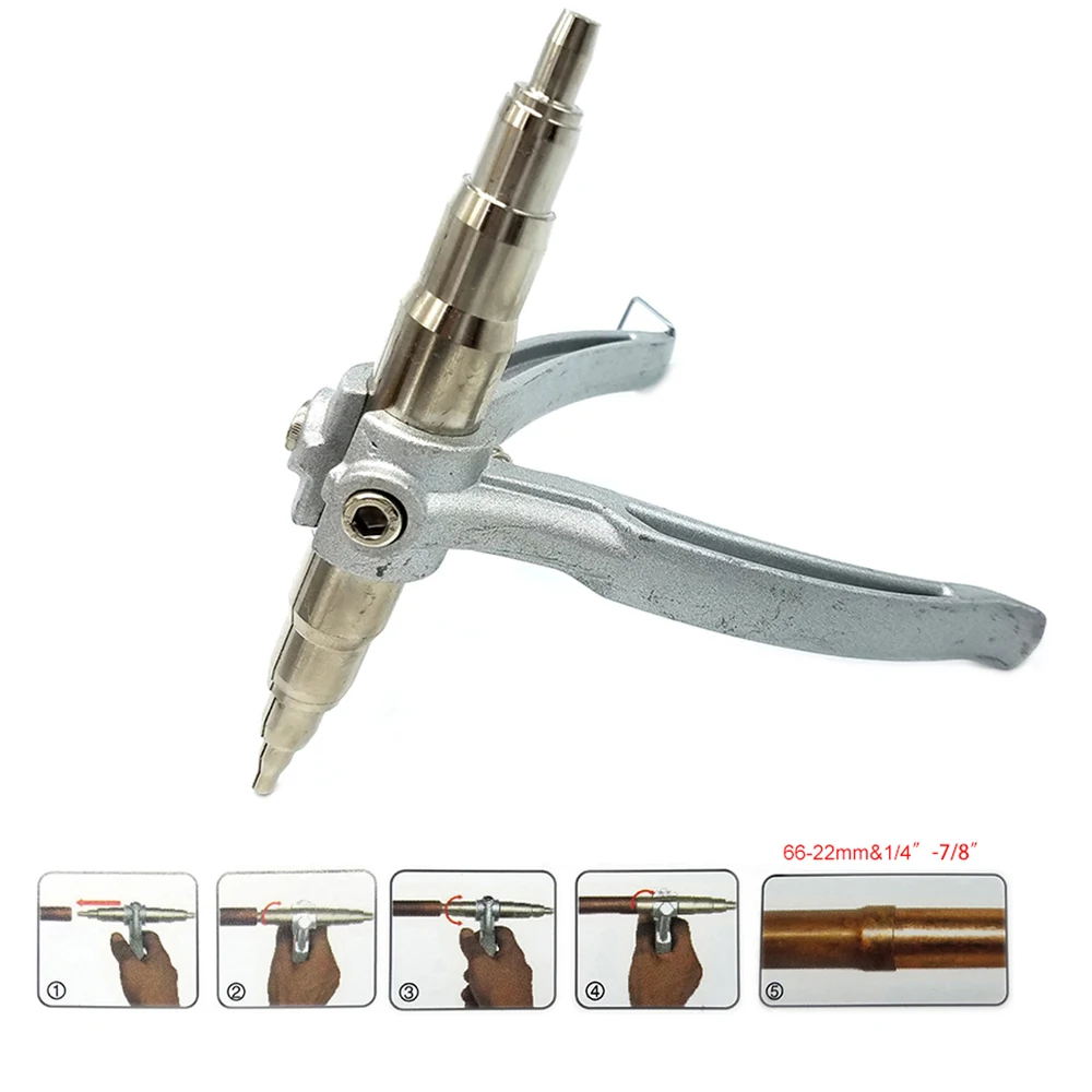 

7-in-1 Alloy Copper Pipe Tube Expander Hand Expanding Tool,For Expanding Copper&Aluminium Tube Expander 1/4"-7/8"(6mm-22mm)