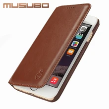Musubo Ultra Mince Cas de téléphone pour iPhone 7 Plus Véritable En Cuir De Luxe cas de Couverture pour Apple iPhone 6 Plus 6 s 5 5S SE Flip cas