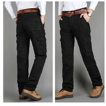 Осенне-зимний комбинезон с несколькими карманами, мужские брюки для ношения на улице, повседневные военные штаны из хлопка, размер 42-50