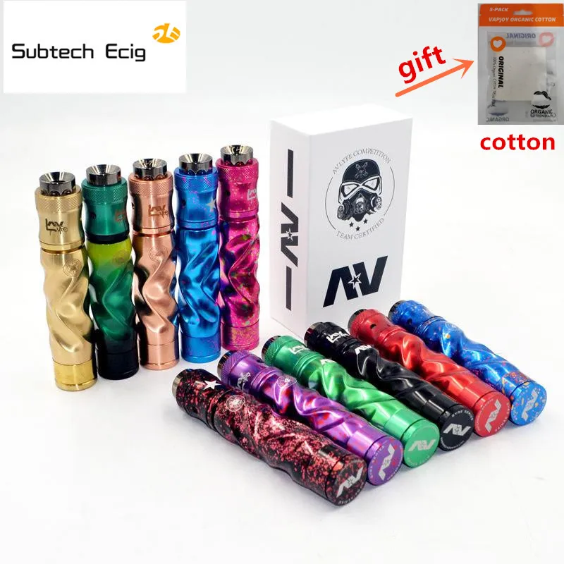 Новые Avidlyfe mod Kit Avid lyfe AV Twistgyre 18650 батарея электронная сигарета 510 нитки Vape Comp Lyfe RDA высокое качество