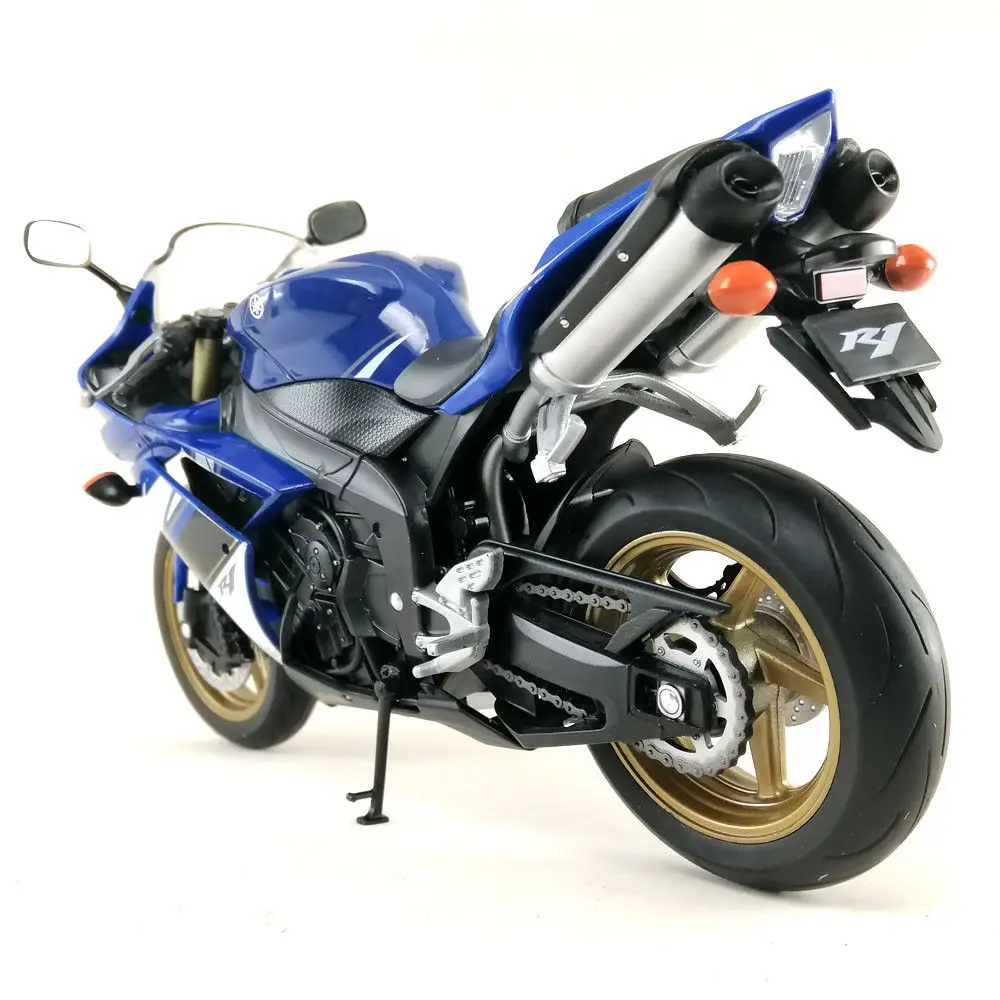 Welly 1:10 YAMAHA YZF R1 синий мотоцикл велосипед Модель игрушки в коробке