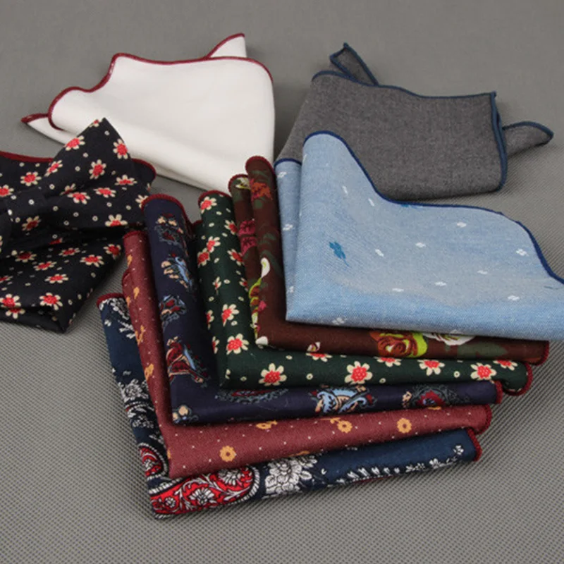 

mens fashion tie handkerchief Wedding kerchief men pocket square cotton plaid jacquard stripes hanky ties cravat FJ019