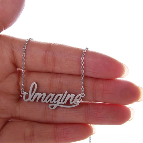 Ожерелье AOLOSHOW с надписью и именем для женщин ожерелье табличкой названием