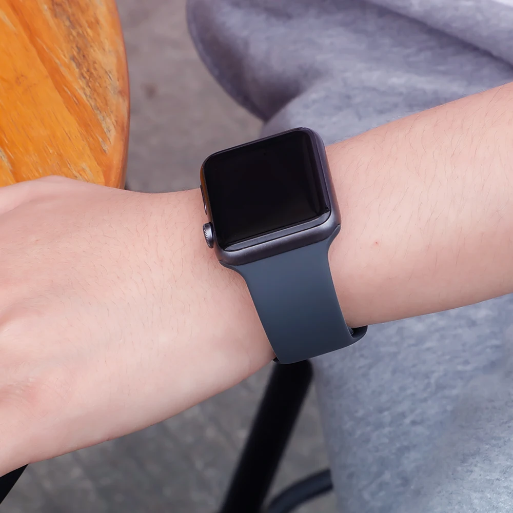 EIMO strap For Apple watch band 4 42mm 38mm iwatch band 44mm 40 mm Sport silicone bracelet watchband for apple watch 4 3 2 1